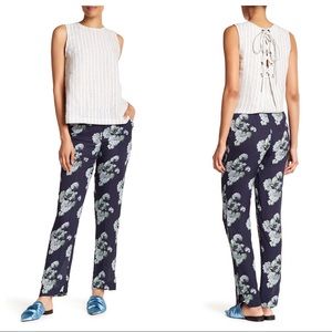 Theory floral silk pants sz 10
